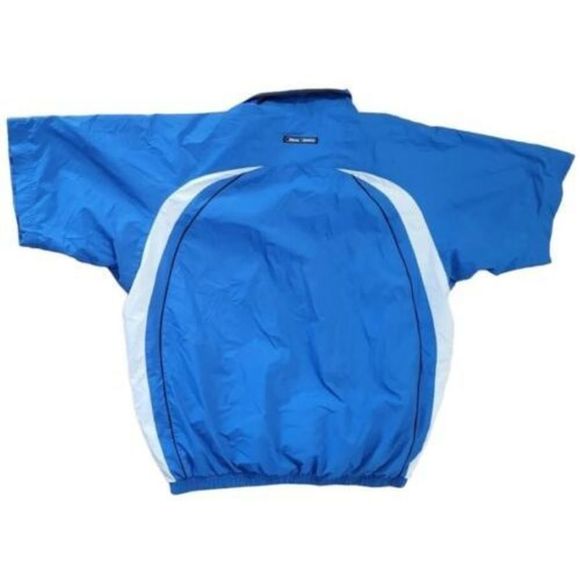 Mizuno Mens Windbreaker Size Medium Windlite Windproof 1/4 Zip Blue - Picture 2 of 3